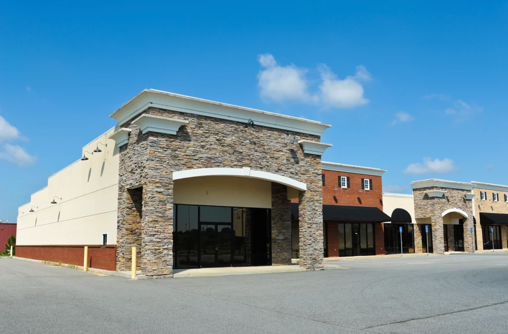 commercial building with new roof replacement